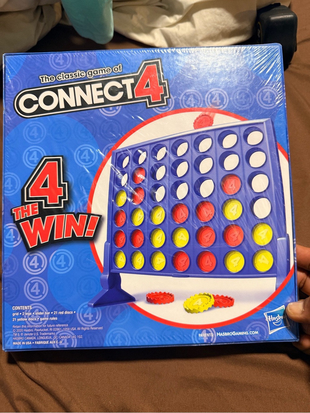 Hasbro Connect 4 Game - Blue Board with Red & Yellow Discs